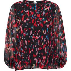 Ichi Nalla LS Blouse - Poppy Red Print