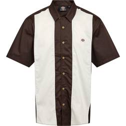 Dickies Westover Shirt SS Dark Brown Herr Kortärmade Skjortor