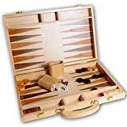 Buffalo Inlaid Wooden Game Backgammon Set 15"
