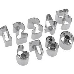Westmark Set Of 9 Cutters 0 To 9 Stainless Steel Silver Cookie Cutter