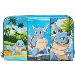 Pokémon Squirtle Evolution Zip Around Loungefly Wallet Green/Blue/Beige