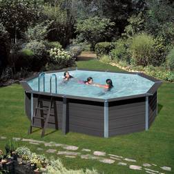 Gre Piscina in legno composito WPC WOOD 5,24 x 3,86 x h 1,24 m