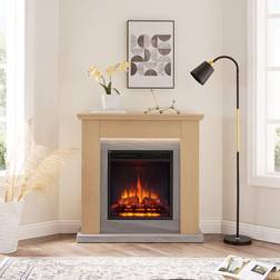 Balderia CrownFlame Pandora Elektrokamin Elektrischer Standkamin hellbraun