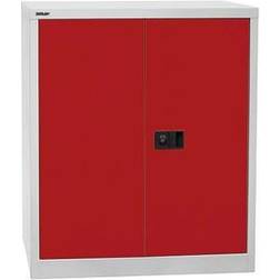 Bisley Stahlschrank Universal E402A01506 lichtgrau, kardinalrot 91,4 aufgebaut