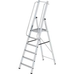 Günzburger Steigtechnik MUNK Aluminium step ladder, single sided access, 6 steps