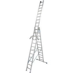 Krause Multi-purpose ladder, 3 parts, with removable ladder element, 3 x 12 rungs