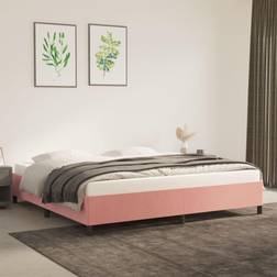 vidaXL 200x200 cm Fløjl Pink Sengeramme