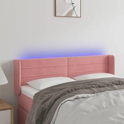 vidaXL Con LED De Terciopelo Rosa 147x16x78/88 cm - Rosa Cabecero