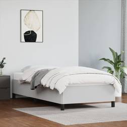 vidaXL vit 90x200 konstläder Sängram