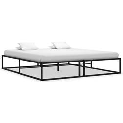 vidaXL Sengestel 160x200 cm Metal Sort Sengeramme