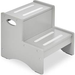 Dream On Me Little Steps Step Stool In Pebble Grey Pebble Grey 1 Step