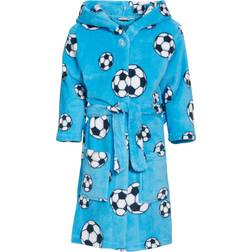 Playshoes Accappatoio in Pile per Bambini Soccer - Bleu