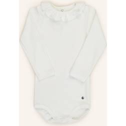 Petit Bateau Babybody Med Flæsekrave - Natblå/Hvid