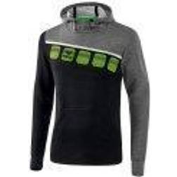 Erima 5-C Kapuzensweat black/greymelange/white