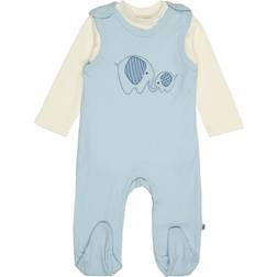 Jacky Strampler hellblau/weiß Jungen Baby