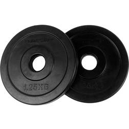 Tunturi Discos Rubber 1,25 kg negro (par)