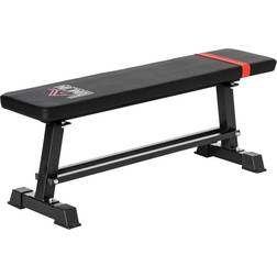 Homcom HOMdotCOM halterbank, multifunctionele trainingsbank tot 150 kg, staal, kunstleer, zwart