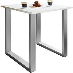 VCM XonaU 110 x 50 cm Vit Silverfärgad Matbord