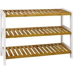 HAKU Möbel Etagère 3 Niveaux en Bambou Stacy 70 cm Naturel Range-chaussures