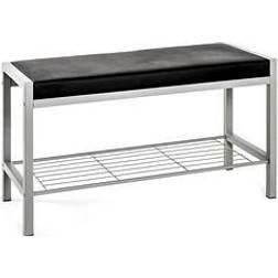 HAKU Banc De Rangement Chaussures Enja 80 x 48 x 32 cm Aluminium Range-chaussures