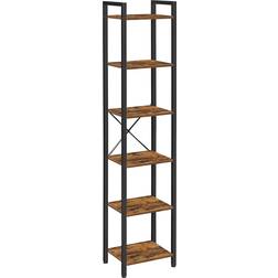 Vasagle 6-Tier Bookshelf Rustic Brown And Black LLS101B01 Book Shelf