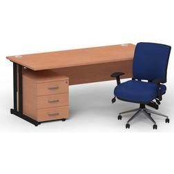 Impulse 1600/800 Black Writing Desk