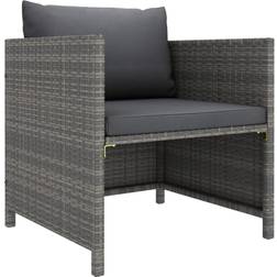 vidaXL Divano Giardino Con Cuscini Grigio In Polyrattan Set da Lounge da Esterno