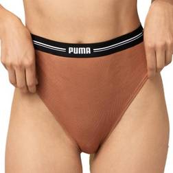 Puma Women High Waist Brief 2-pack - Mocca