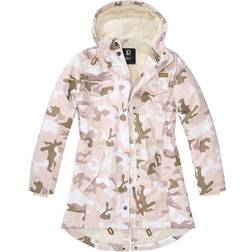 Brandit Parka di mezza stagione 'Marsh Lake' - oliva/rosa chiaro/bianco