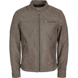 Jack & Jones Imitation Suede Jacket - Brown/Falcon