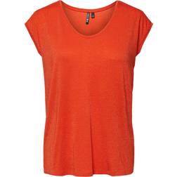 Pieces PCBILLO TEE LUREX STRIPES - Orange