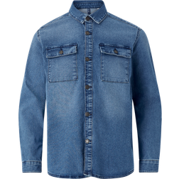 Only & Sons Denim Overshirt - Blue/Light Blue Denim