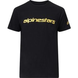 Alpinestars T-Shirt Linear Wordmark, Marineblå/Lime