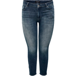 Only Curvy Carwilly Reg Ankle Skinny Fit-jeans Svart