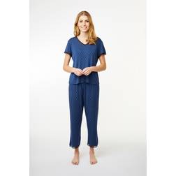 CCDK Jasmin Crop Pajamas Pants Natbukser Viskose hos Magasin Ensign Blue