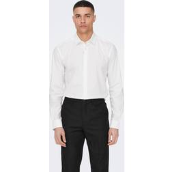 Only & Sons Onsandy Slim Easy Iron Poplin Shirt Bianco Uomo