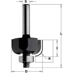 Cmt Afrundingsfræser Contractor K927-064; R=6,3° 25,4/14,3 mm