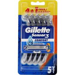 Gillette Sensor3 Confort Razor 4 Units Silver