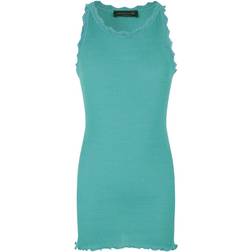 Rosemunde Silk Cotton Top - Aqua Paradise w. Lace