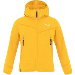 Salewa Agner Hybrid Polarlite Full-Zip Hoodie Kids gold melange kids 2023 Climbing Clothing