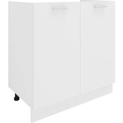 VCM Esilo meuble bas de cuisine 80 cm pour évier blanc