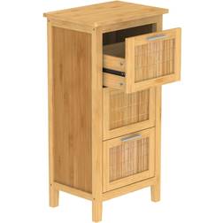 Eisl Armoire De Salle De Bain Avec 3 Tiroirs Bambou 30 x 42 x 82 cm