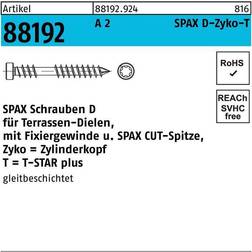 Spax A2 Stainless Steel T-STAR Plus Decking Screw