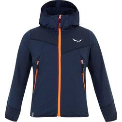 Salewa Agner Melange Polarlite Zip Intera Felpa Con Cappuccio Bambino 4570 - Navy