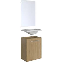 Allibert Ensemble Meuble Lave-Mains Avec Miroir Belem Pack L 40 x H 51 X P 25 cm 40 cm