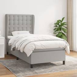 vidaXL Sommier À Lattes de Avec Matelas Gris Clair 80x200 cm Lit Continental