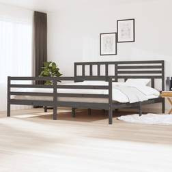vidaXL 200x200 massivt Sengeramme
