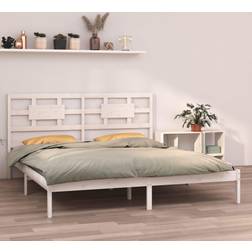 vidaXL Bed Frame White Super