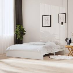 vidaXL Bed Frame White Super