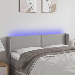 vidaXL LED ljusgrå Sänggavel